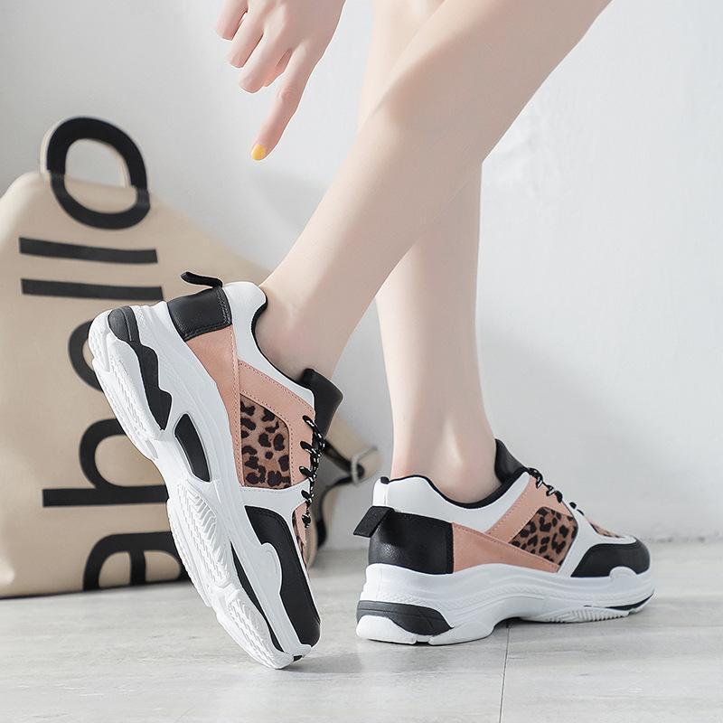Fashion Colouring Platform Leopard Women Sneakers