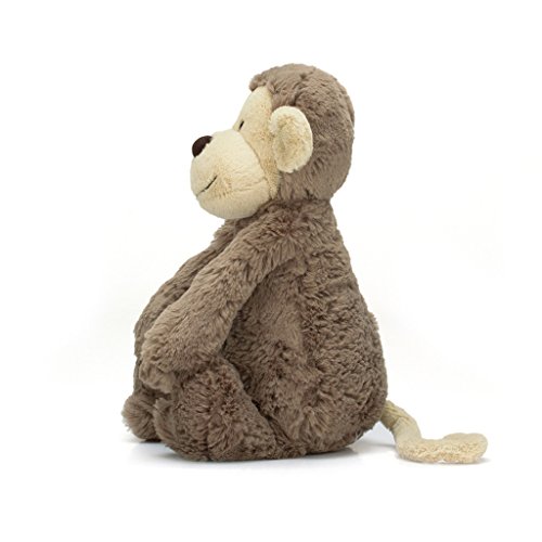 Jellycat 害羞猴子填充玩具,中号,12 英寸(约 30.5 厘米)