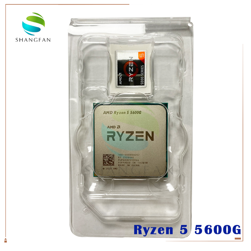 AMD Ryzen 5 5600G R5 5600G 3.9GHz Six-Core Twelve-Thread 65W CPU Processor L3=16M 100-000000252 Socket AM4 new but no fan