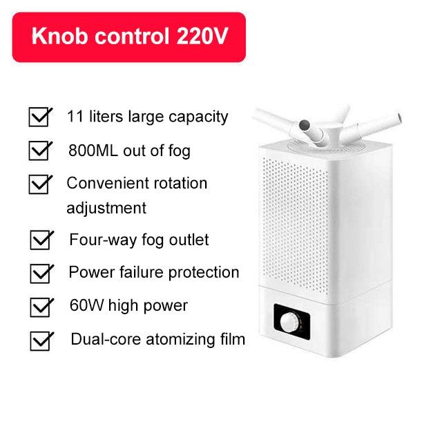 110V/220V Industrial Ultrasonic Humidifier Commercial Cool Mist Maker 11L Fogger Timing LED Display