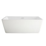 Sedona Loft 62.75 in. Acrylic Freestanding Soaker Bathtub, White