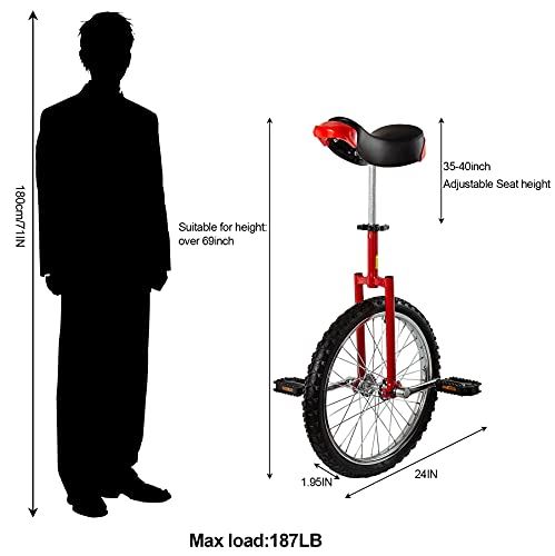 24inch Wheel Unicycle Bicycle Competition Single Wheel Bike Balance Bike