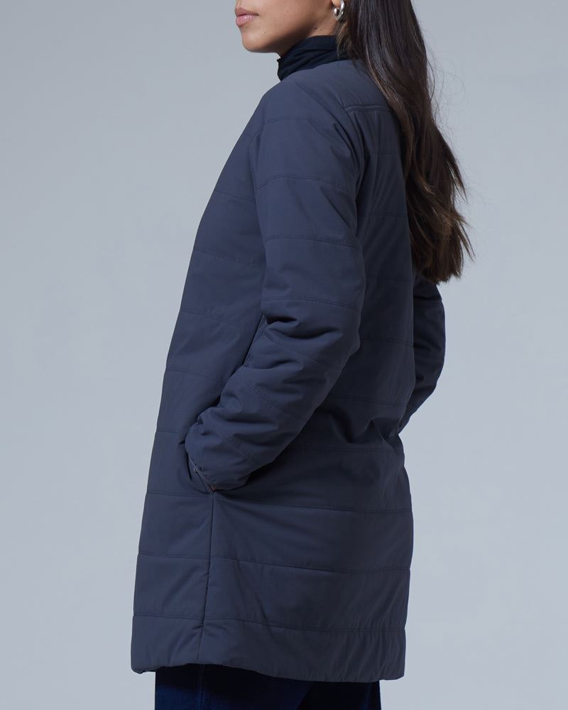 Flexible Insulated Long Cardigan