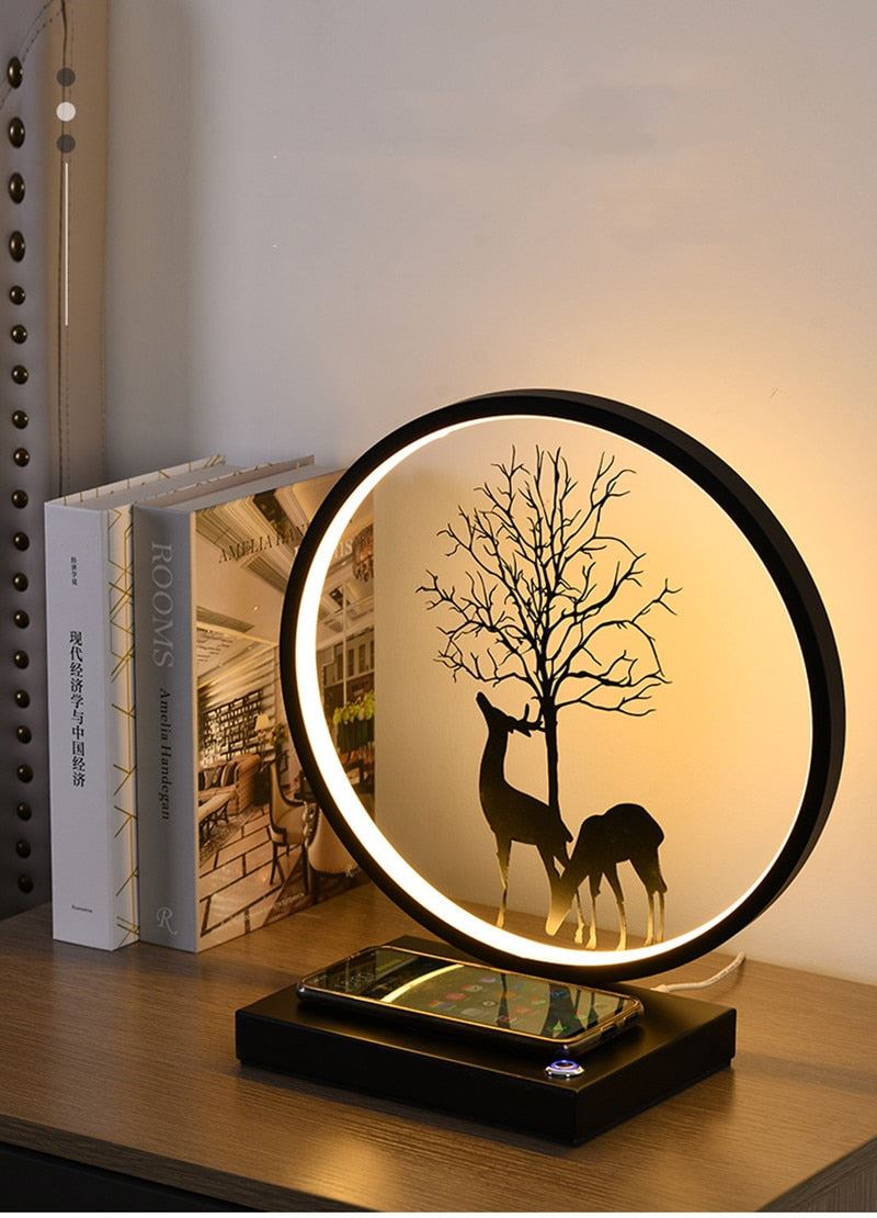 Wireless Charge Touch Wedding Birthday Gift Bedside Lamp Creative desk lamp
