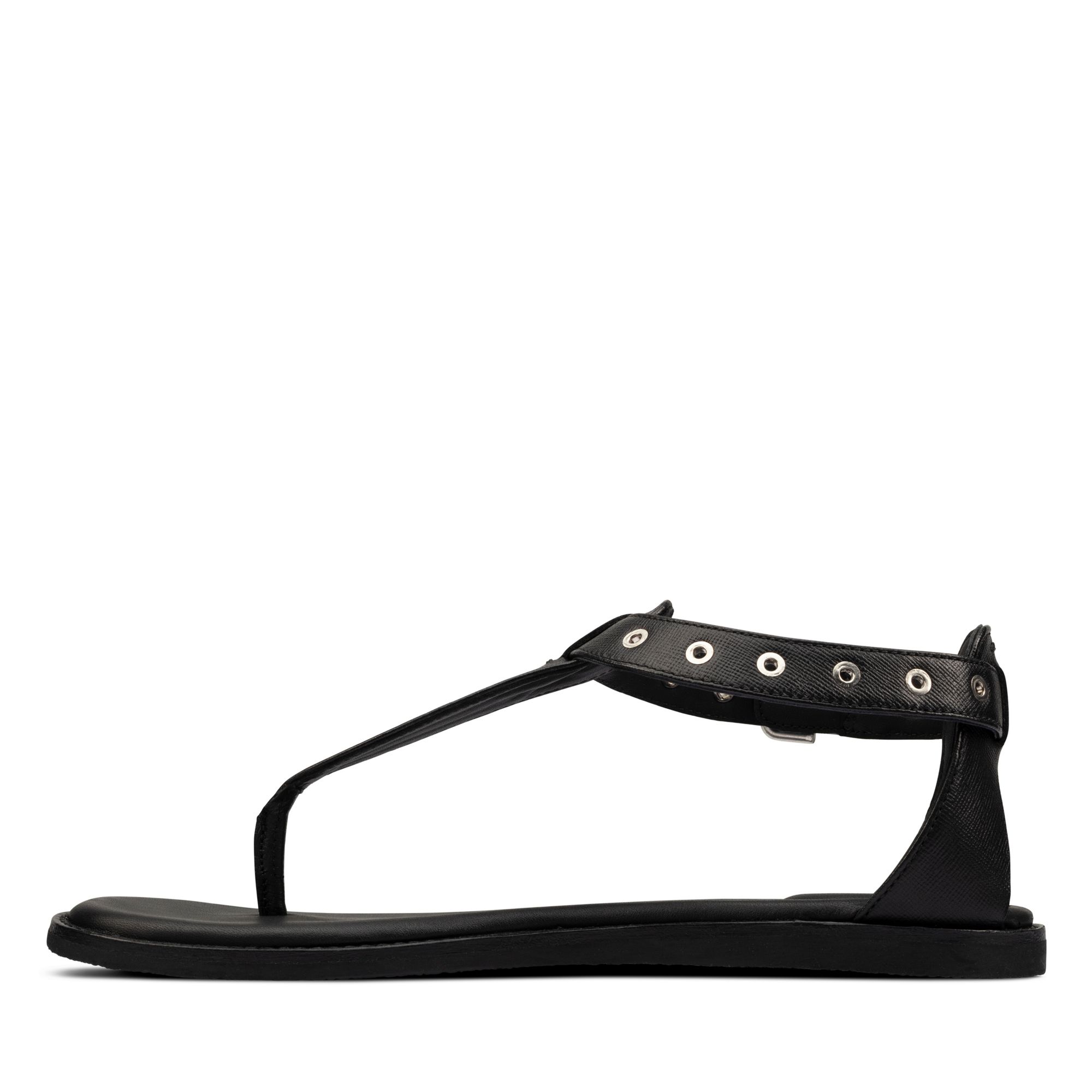 Women Sandals Karsea Post Black Leather