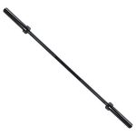 HulkFit Solid 2-Inch Olympic Bar Barbell Weight Lifting Bar- Black