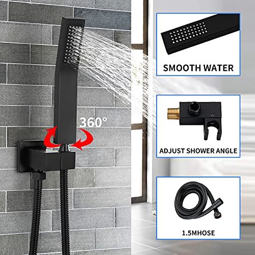 Trim Kit with Rough-in Valve Shower Set Bath Rainfall Shower Faucet System