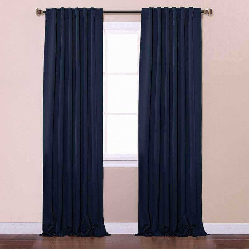 CUSTOM EDOARDO Navy Indoor Blackout Curtain