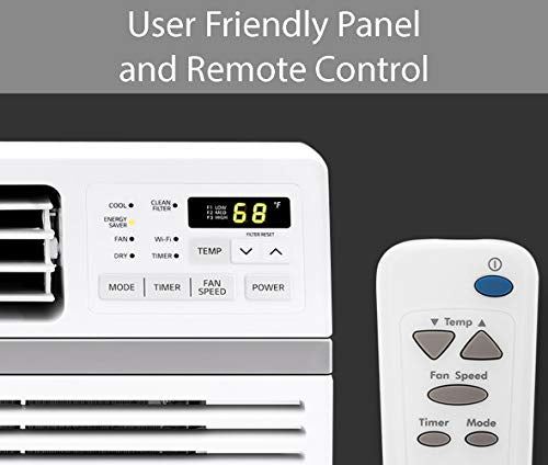 12,000 BTU 115V Window-Mounted Air Conditioner with Wi-Fi Control