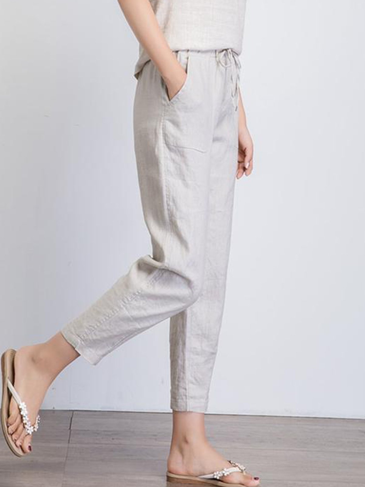 Plain Casual Pants