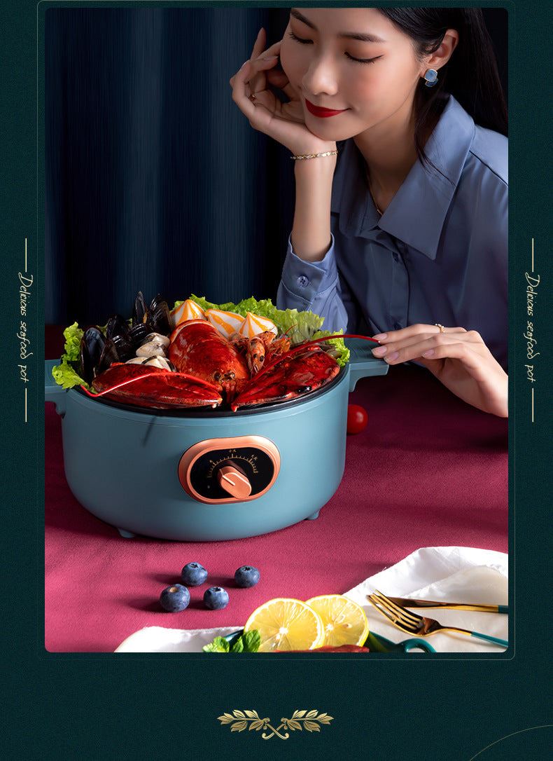 3L Electric Multicooker Mini Cooking Pot Skillet Frying Boiling Stewing Pot Hot Pot Noodles Breakfast Maker