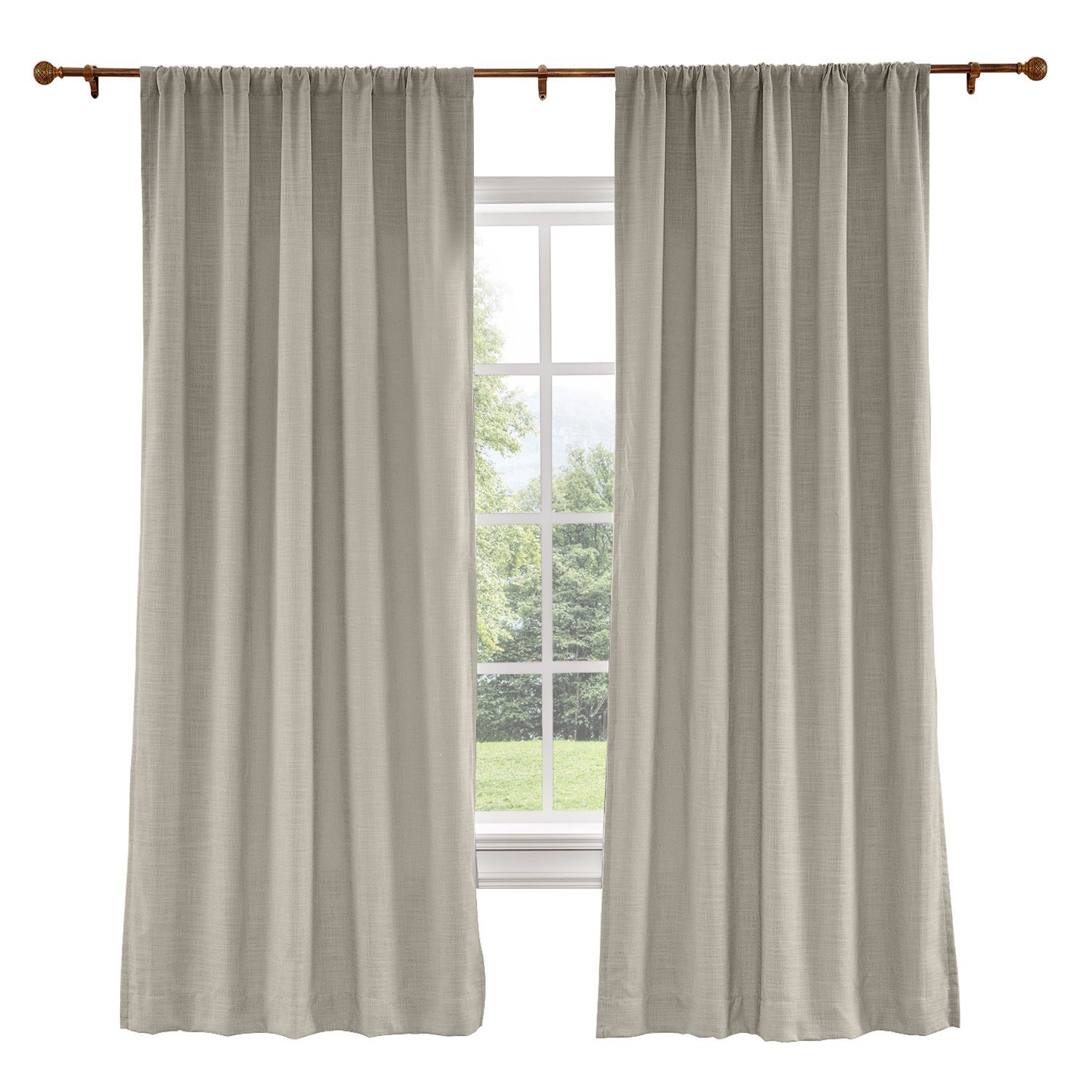 LIZ Polyester Linen Curtain Drapery Custom