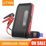 UTRAI 1600A Jump Starter 20000mAh Power Bank Portable Emergency Battery Auto Booster