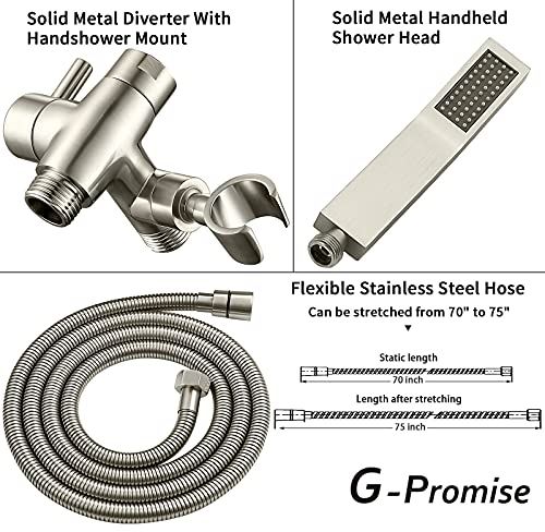 Hose | Smooth 3-Way Diverter | Adjustable Extension Arm �C A Bathroom