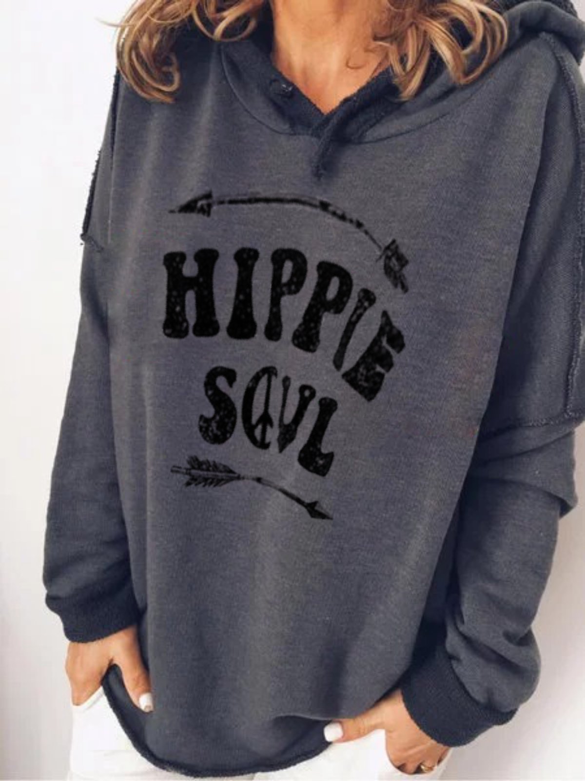 Women Casual Tops Tunic Hoodie Sweater