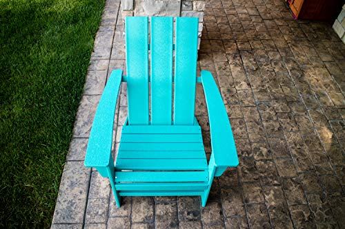POLYWOOD AD420CR Modern Adirondack Chair, Crimson Red