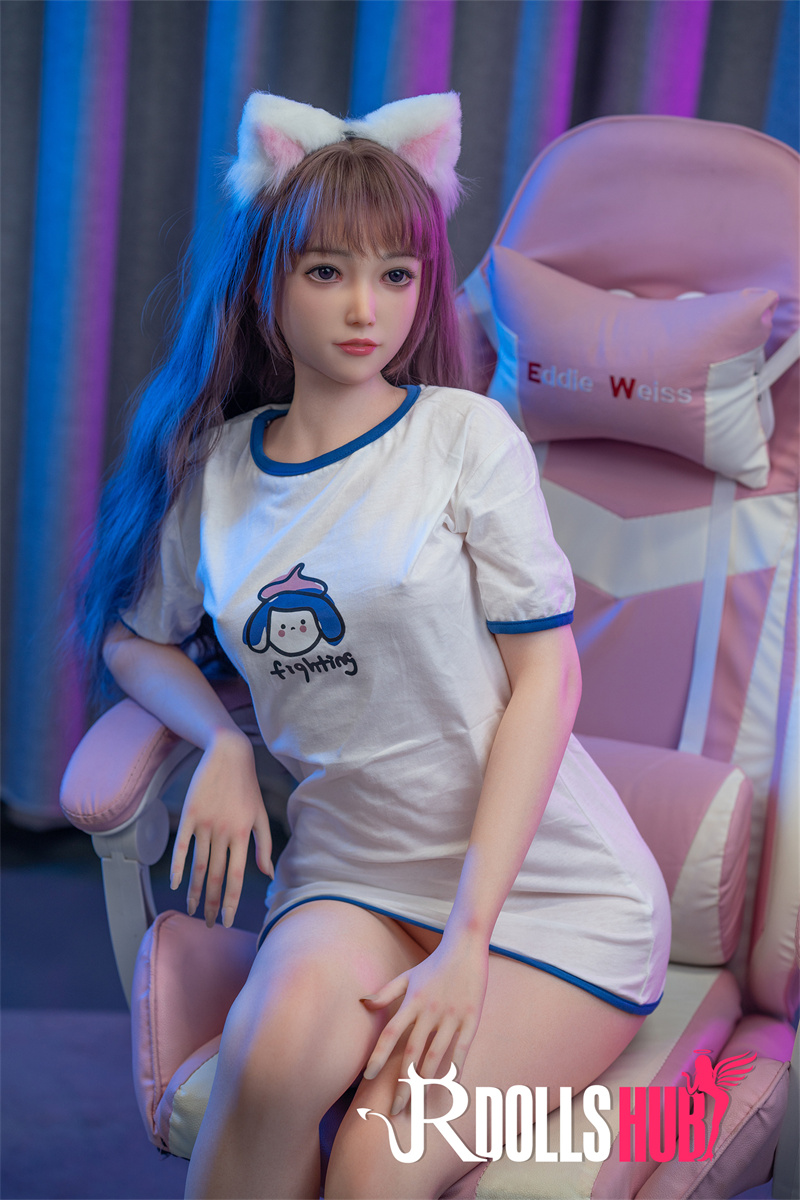 145cm/4ft9 A-cup Adorable Skinny Silicone Sex Doll Clement