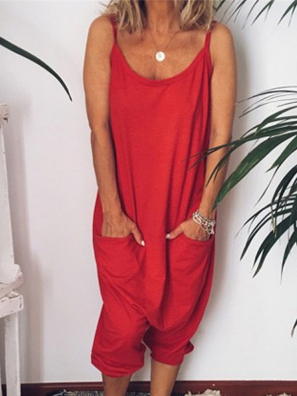 Casual Spaghetti Sleeveless One-Pieces Jumpsuits