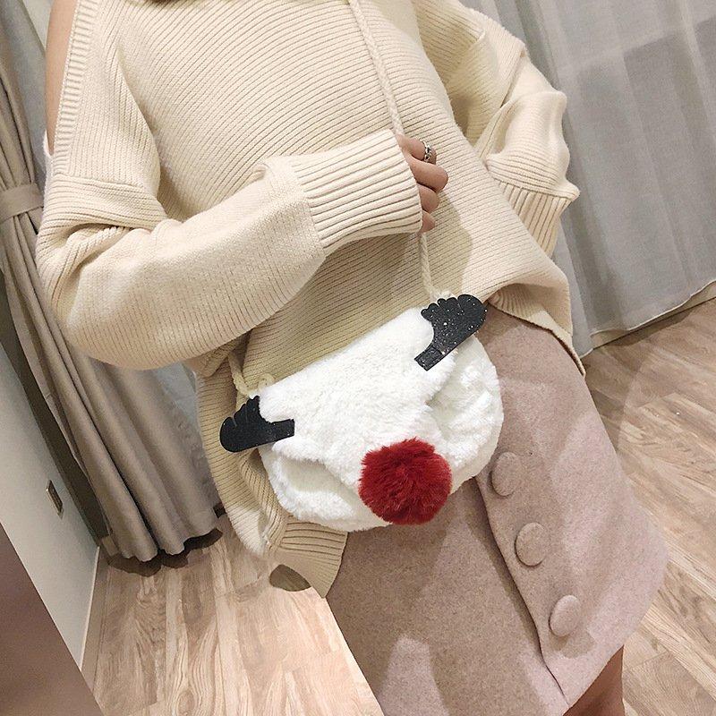 Mini Reindeer Elk Plush Bag Christmas Crossbody Bag
