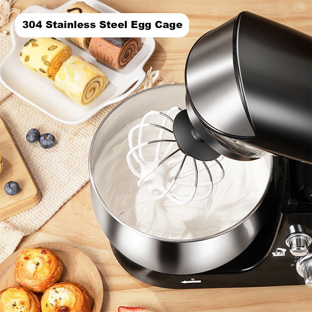 Stainless Steel Bowl Mute Mixer 6-speed Kitchen Food Stand Mixer