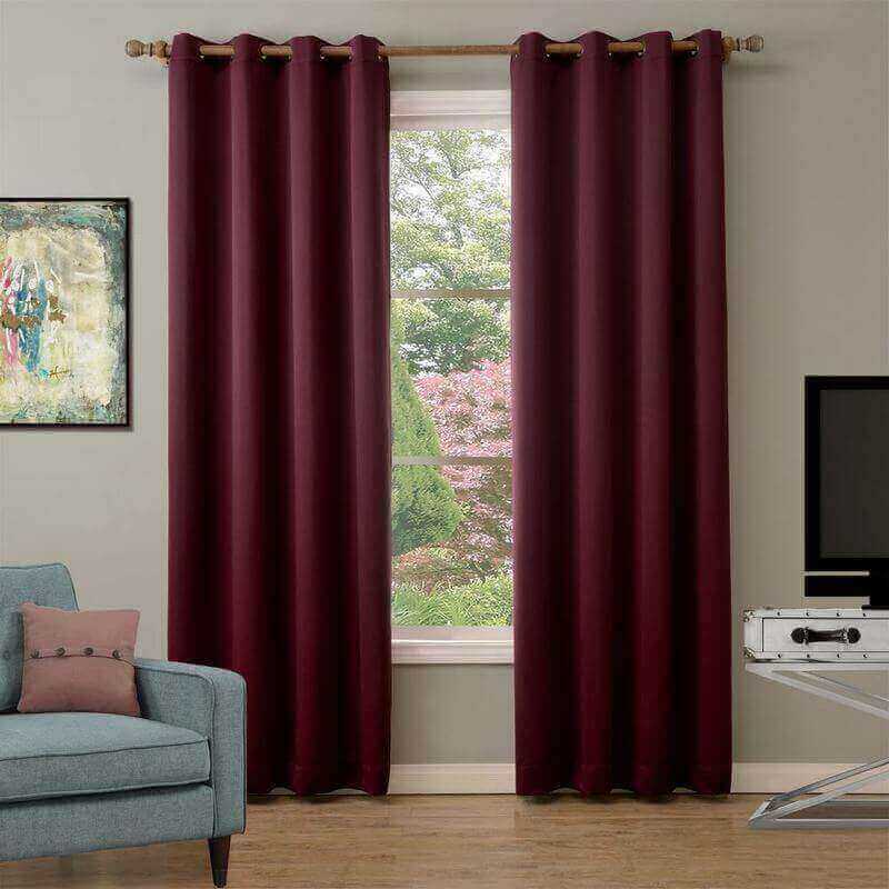 CUSTOM EDOARDO Burgundy Indoor Blackout Curtain