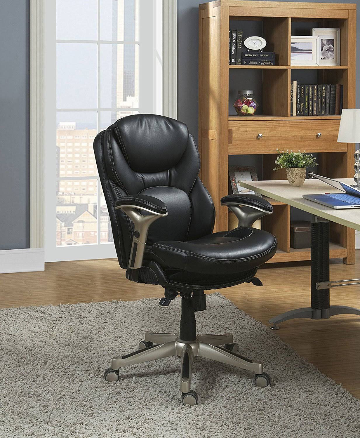 Serta Works Ergonomic Executive Office Chair Back in Motion Technology, Black