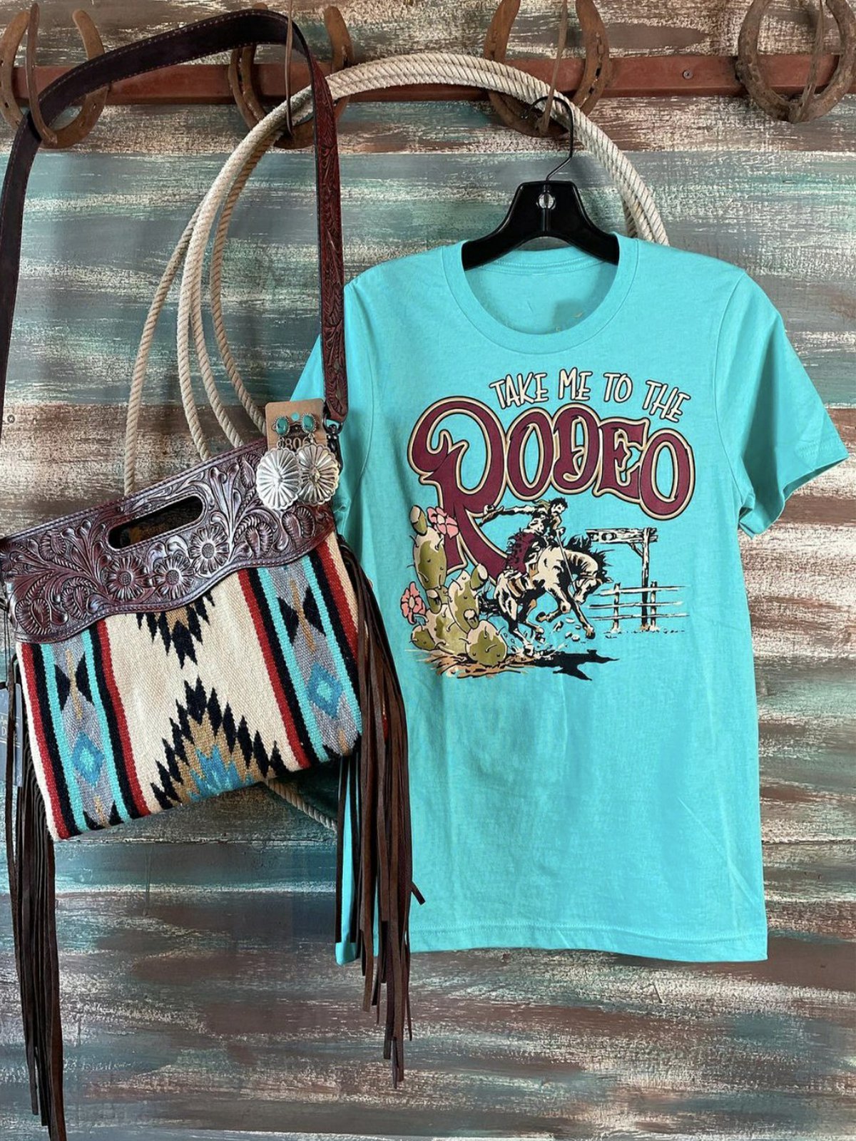 Wild Cowgirl Simple & Basic Crew Neck Short Sleeve Jersey Shirts & Tops