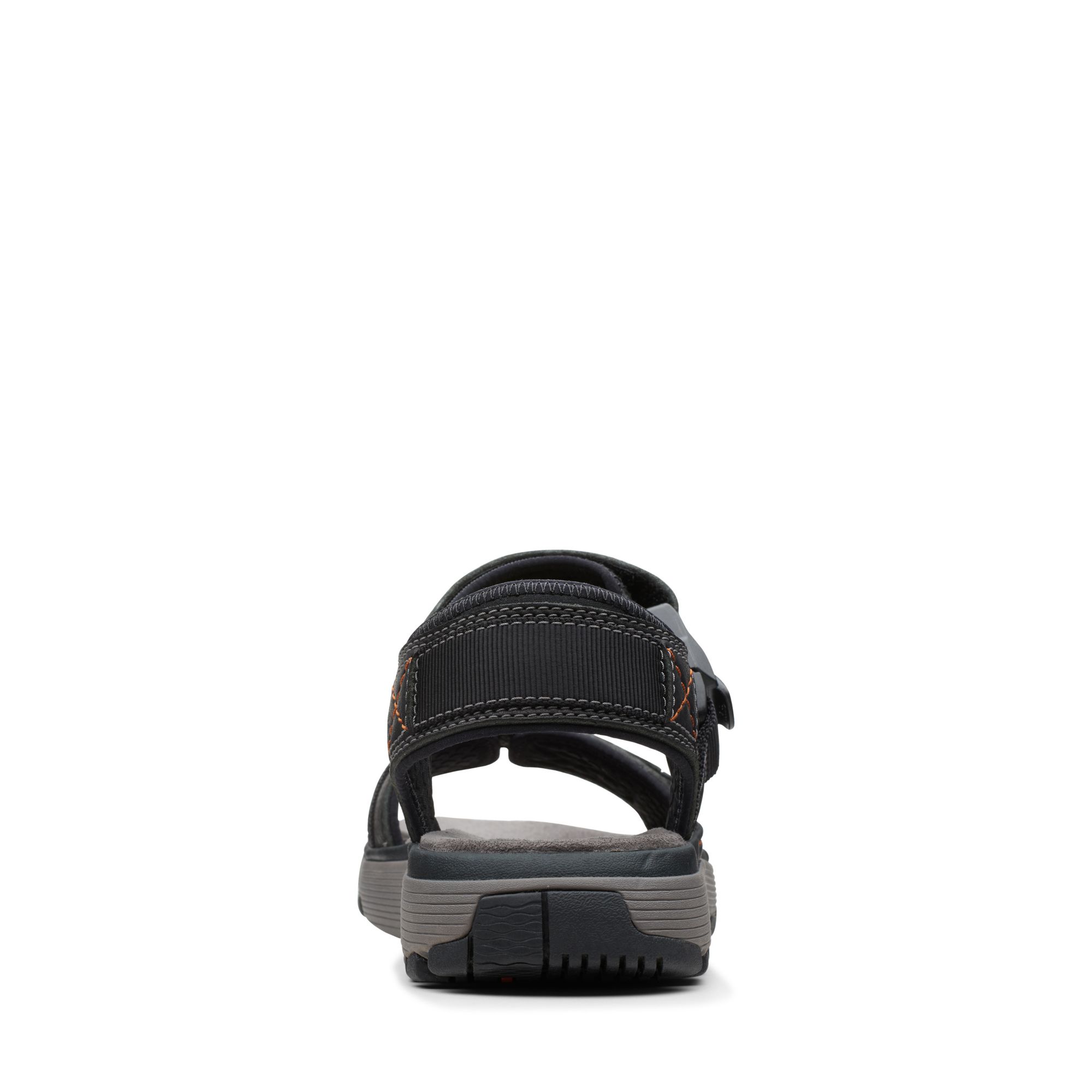 Men Sandals Un Trek Part Black Leather