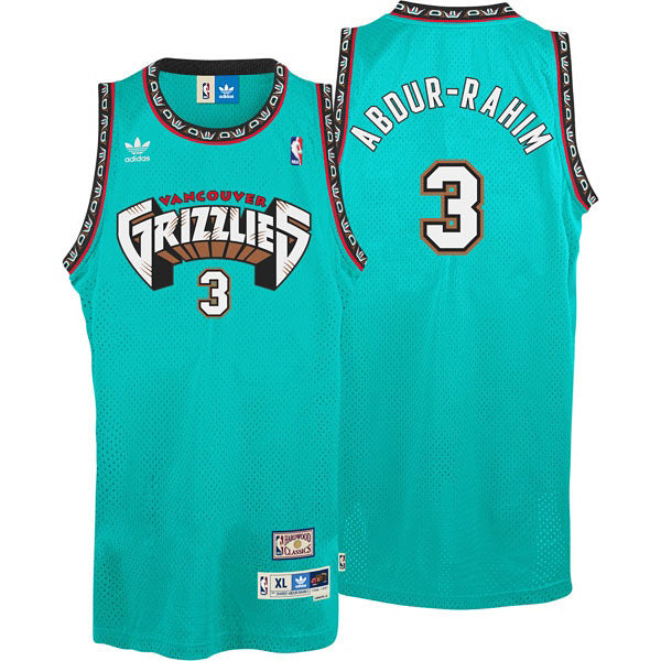 Shareef Abdur-Rahim Grizzlies #3 Cyan Teal Jersey