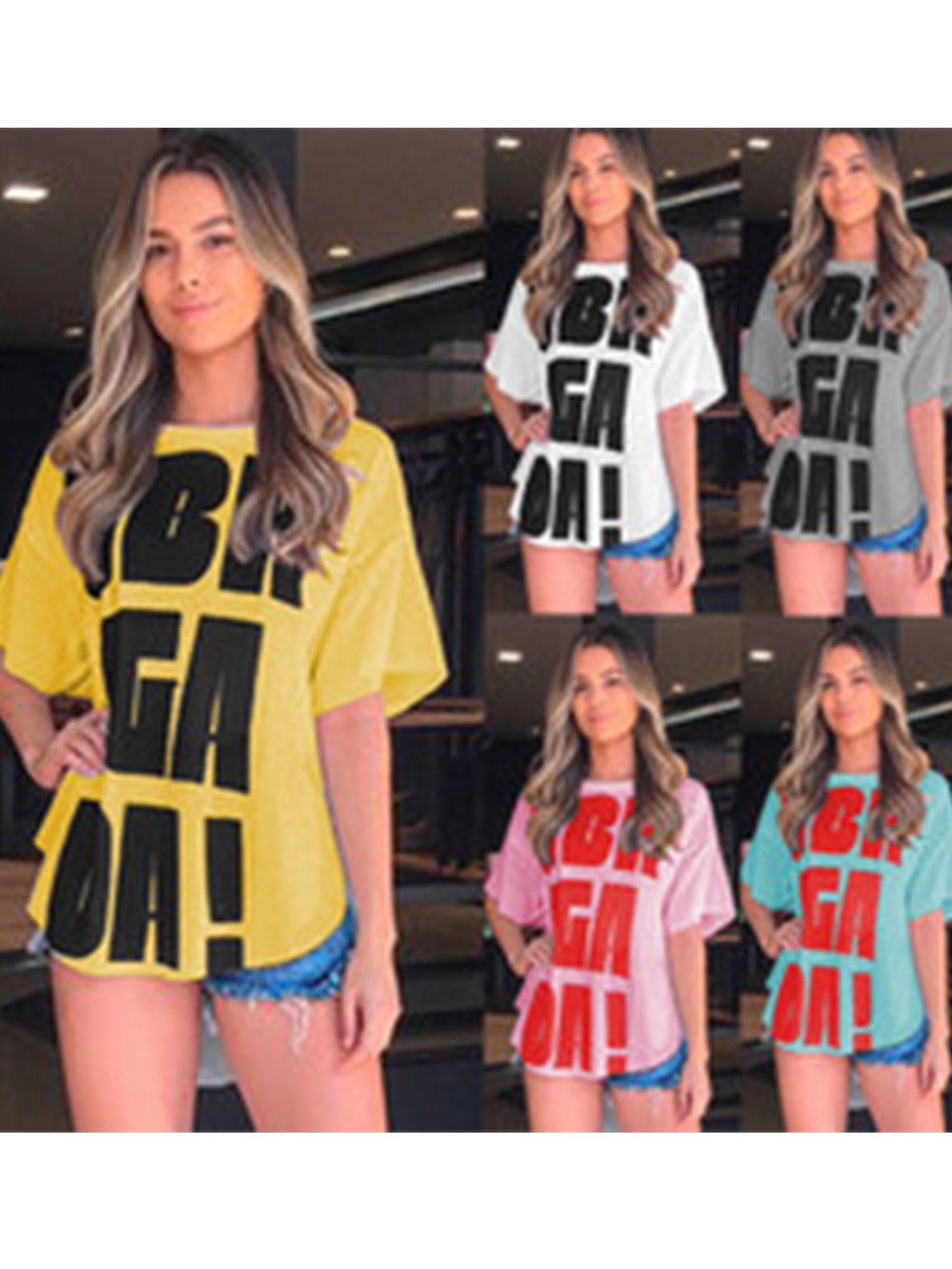 Women Casual Printed Tops Tunic T Shirt