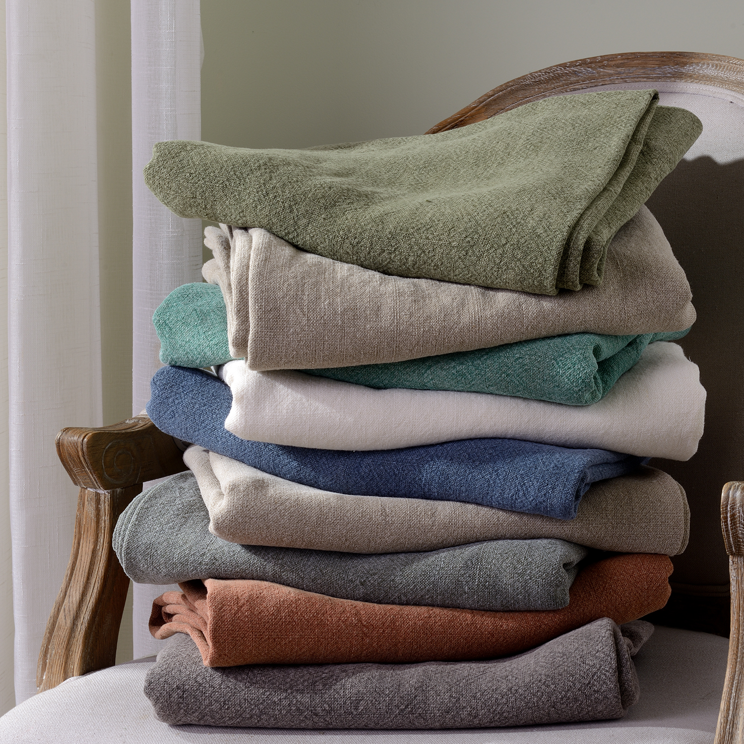 Heavy Weight 100% Linen Curtain Drapery TRENCH