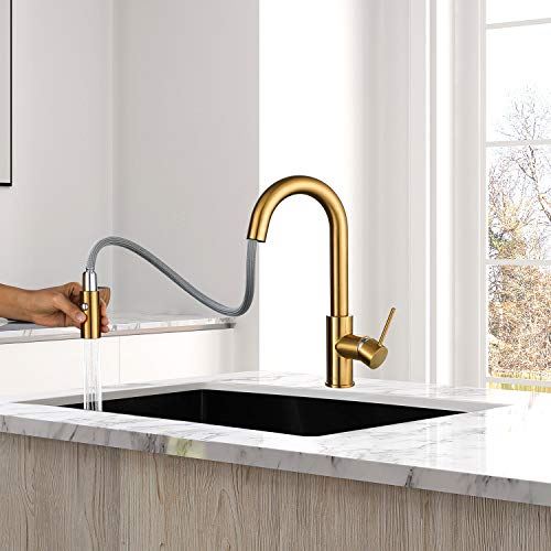 Kitchen Sink Faucet with Pull Down Sprayer and Single Handle