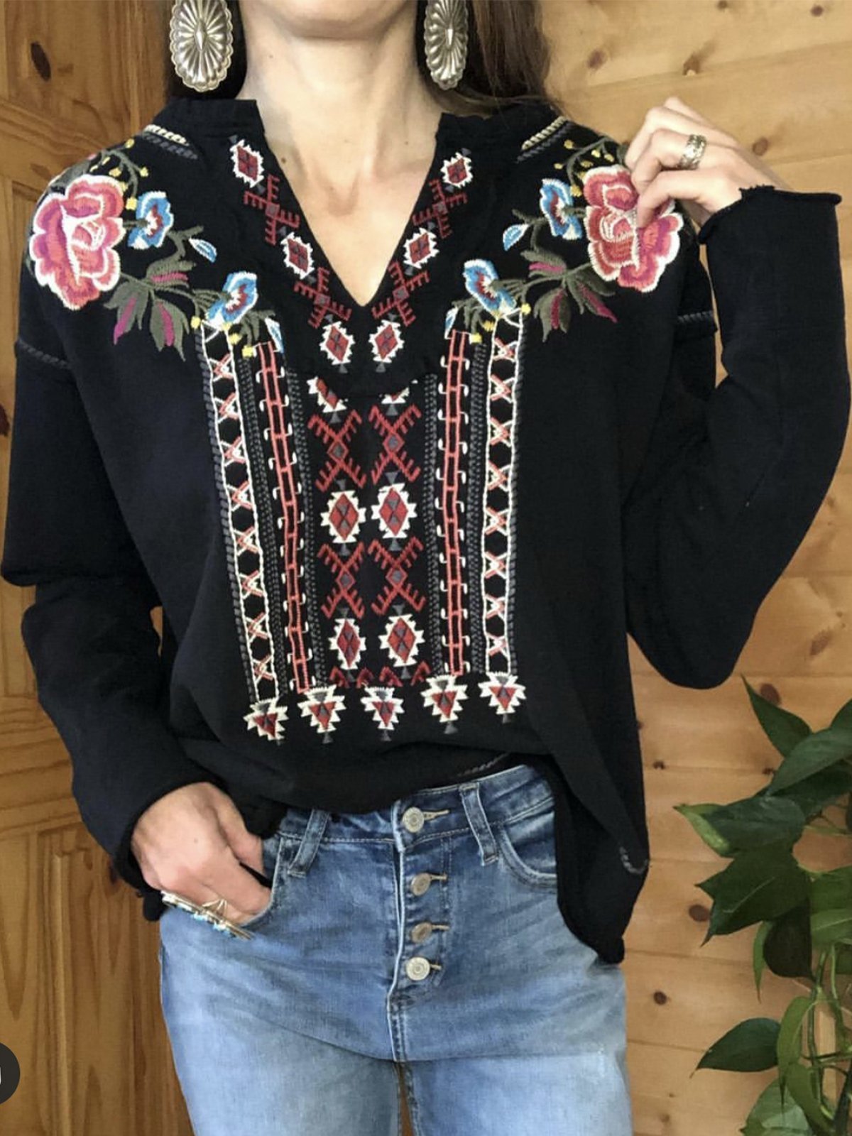 Boho Long Sleeve Shirts & Tops