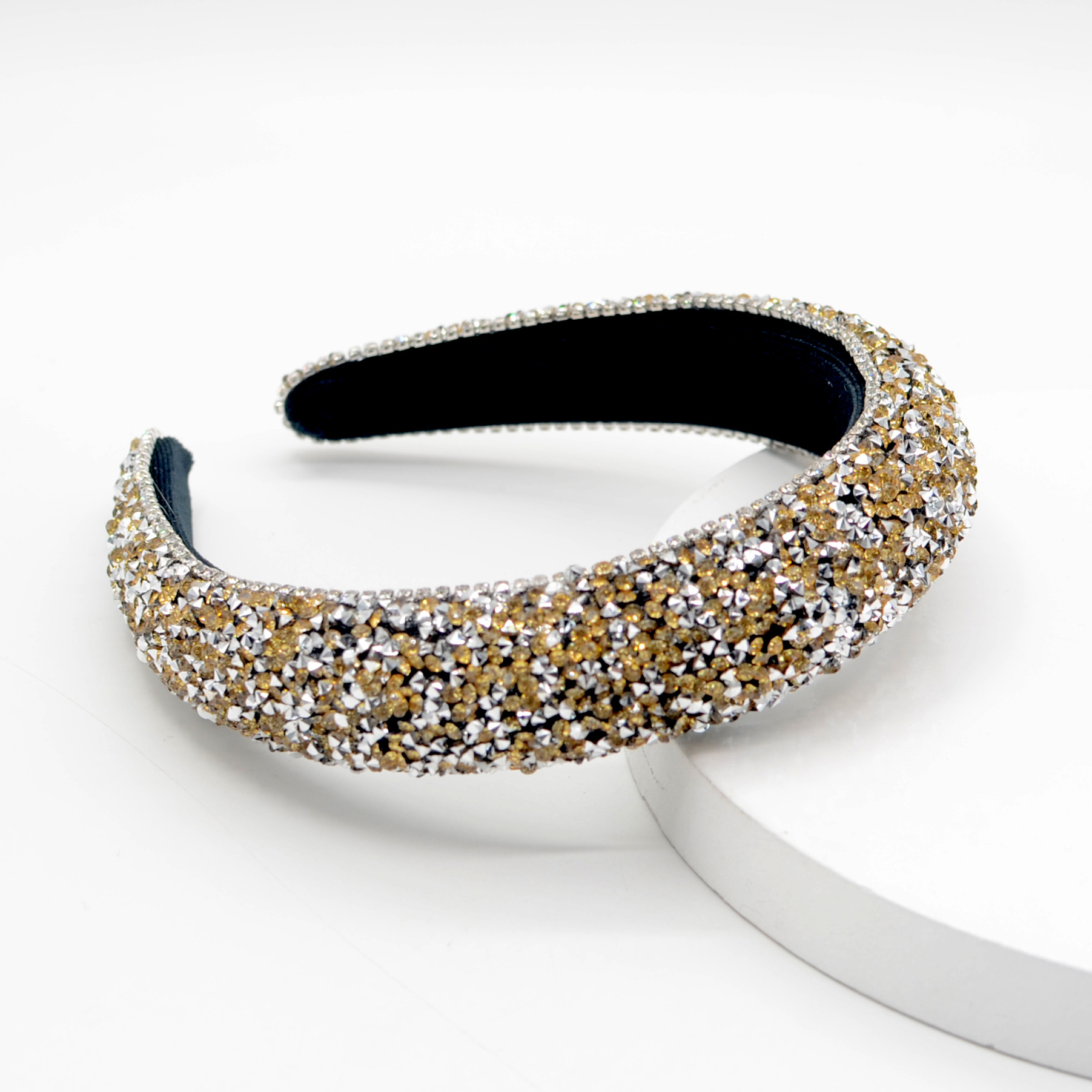 add to cart 5新款跨境欧美巴洛克头箍韩国满钻海绵带钻韩版发箍宽边水钻发箍