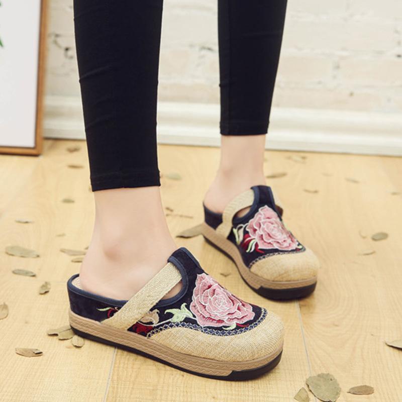 Women Old Peking Slippers Casual Comfort Shoes