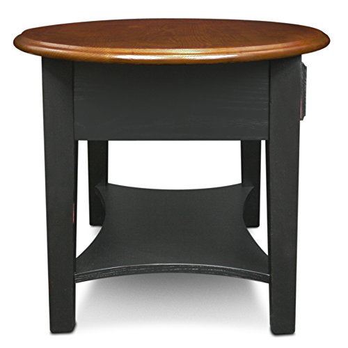 Leick Home 9044-SL One Drawer Oval Coffee Table with Shelf