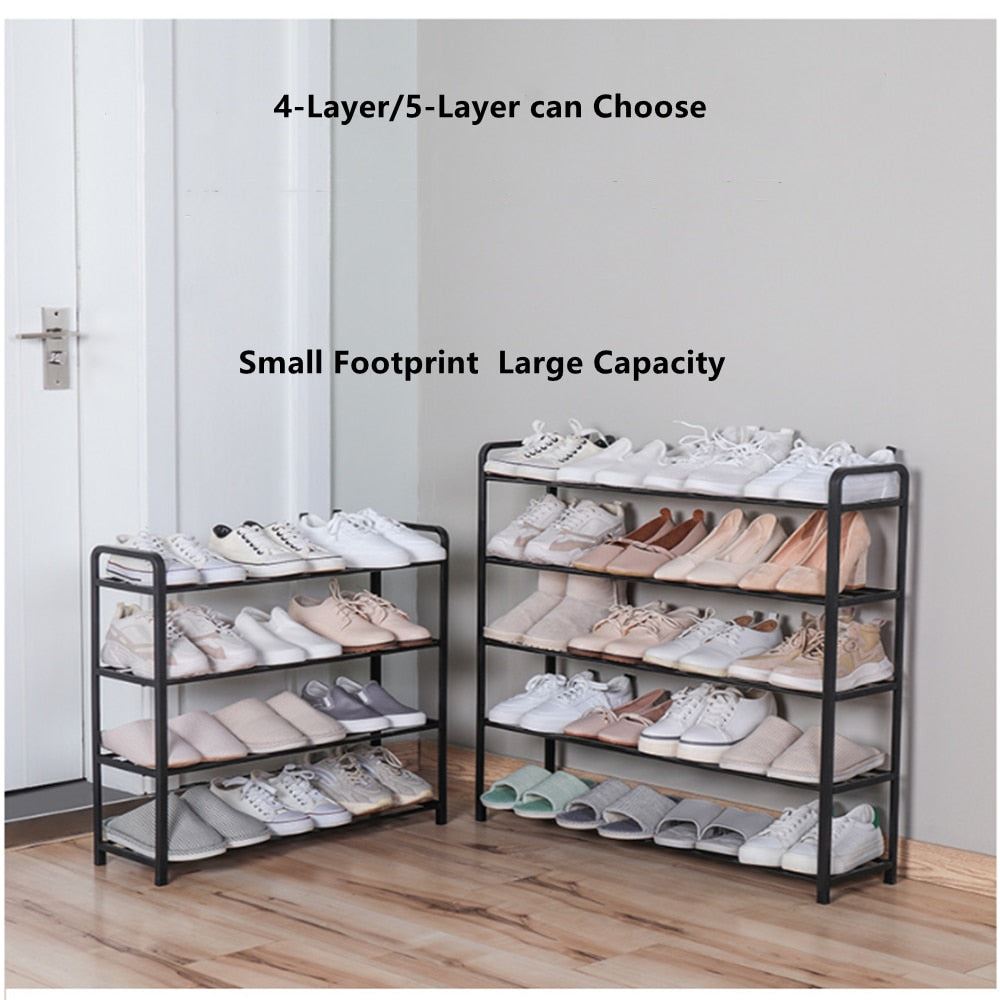 Varnish Shoe Rack Hole Free Household Space Saving Modern Multifunctional Shoe Cabinet