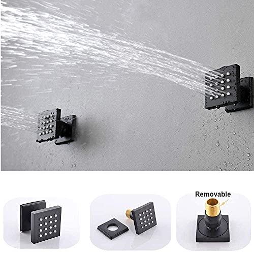 Shower Heads System with Body Spray Brass Faucet Combo Set, Large Flow