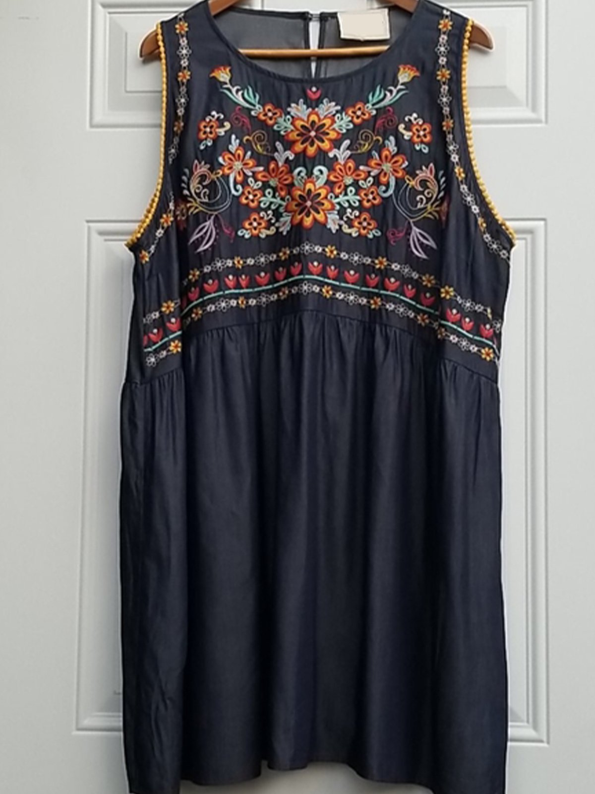 Vintage Crew Neck Sleeveless Floral Shirts & Tops