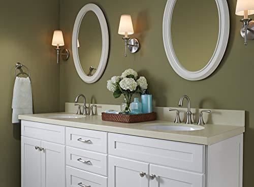 Two-Handle Widespread Bathroom Faucet with Valve Included, Spot Resist Brushed Nickel