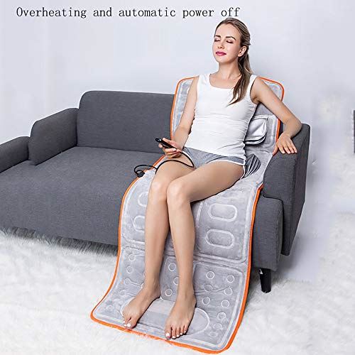 Household Body Heated Massage Mattress Mat w/ Deep Tissue Kneading & Vibration