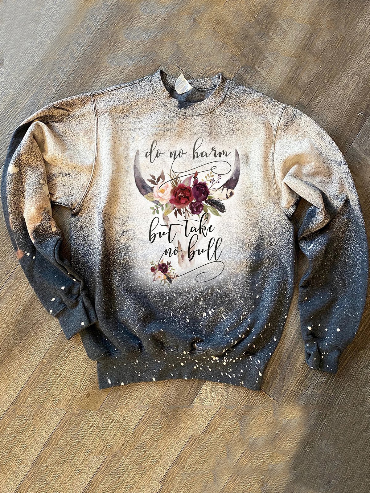 Shift Crew Neck Vintage Long Sleeve Sweatshirt