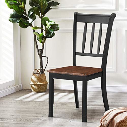 Solid Wood Whitesburg Dining Chairs Set of 4, Spindle Back, Wood Seating
