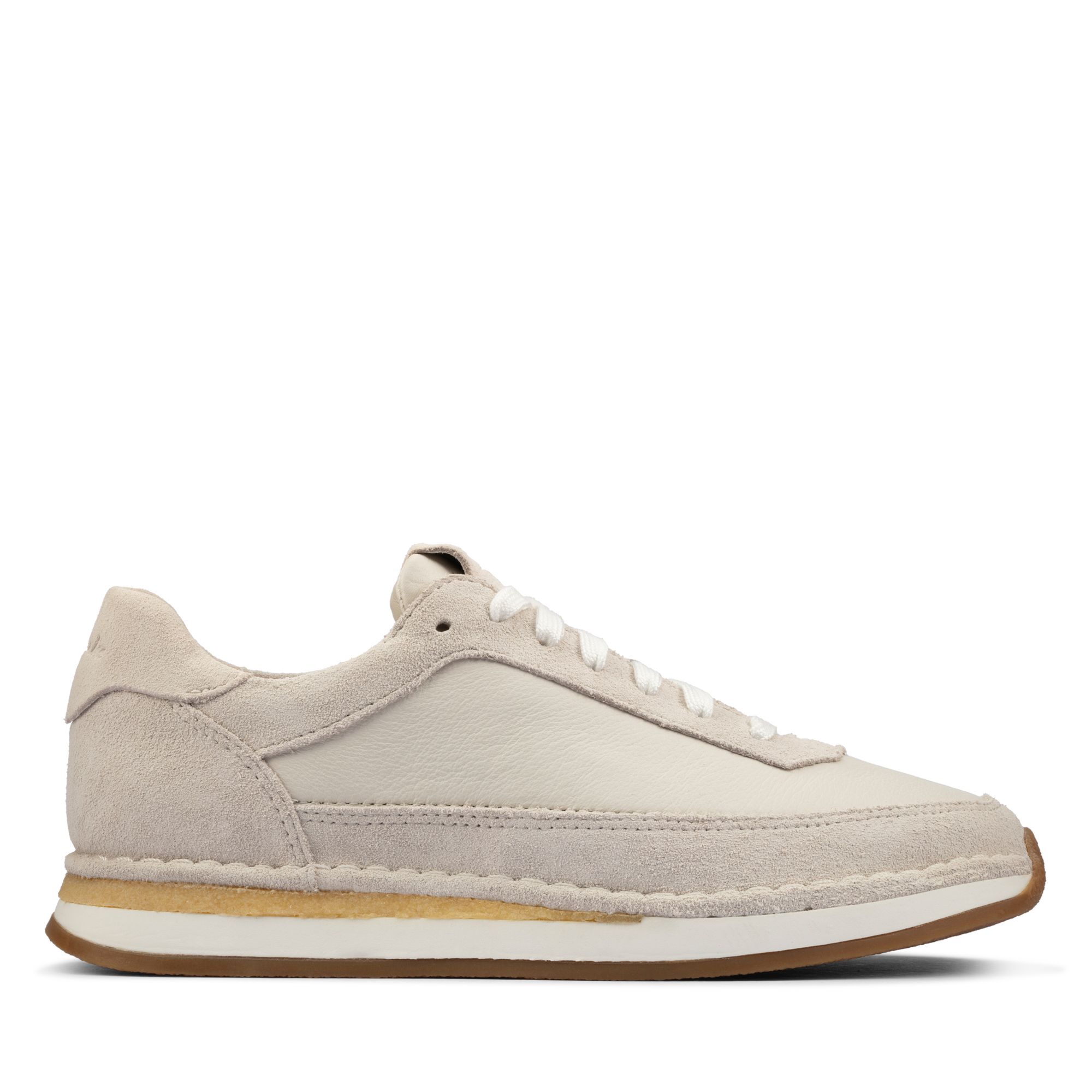 Women  Craft Run Lace White Suede