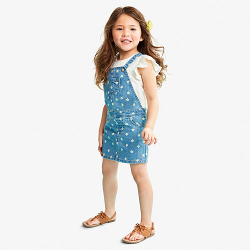 Beginning of Product Name Toddler Girls Daisy Printed Denim Skirtall
