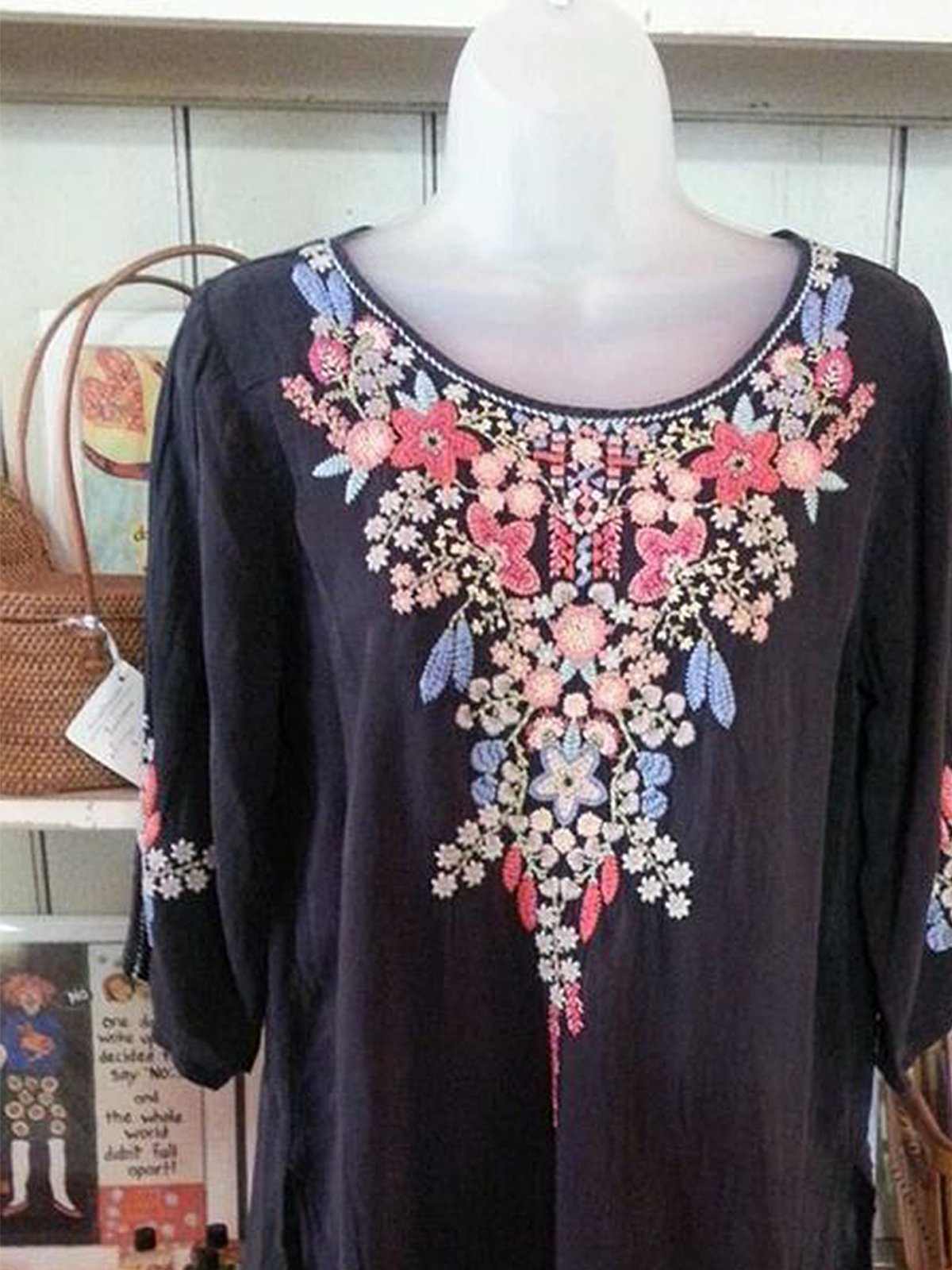 Shift Crew Neck Half Sleeve Casual Shirts & Tops