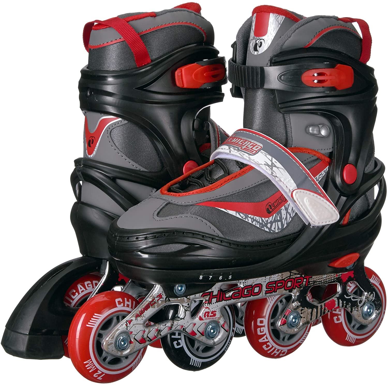 Chicago Adjustable Inline Skates, Purple/ Large (5-8)