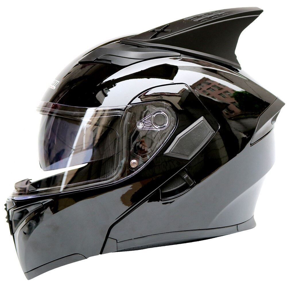 Men Women Flip-Up Motorcycle Helmet DOT Approved Double Anti-Fog Visors Anti-Scratch