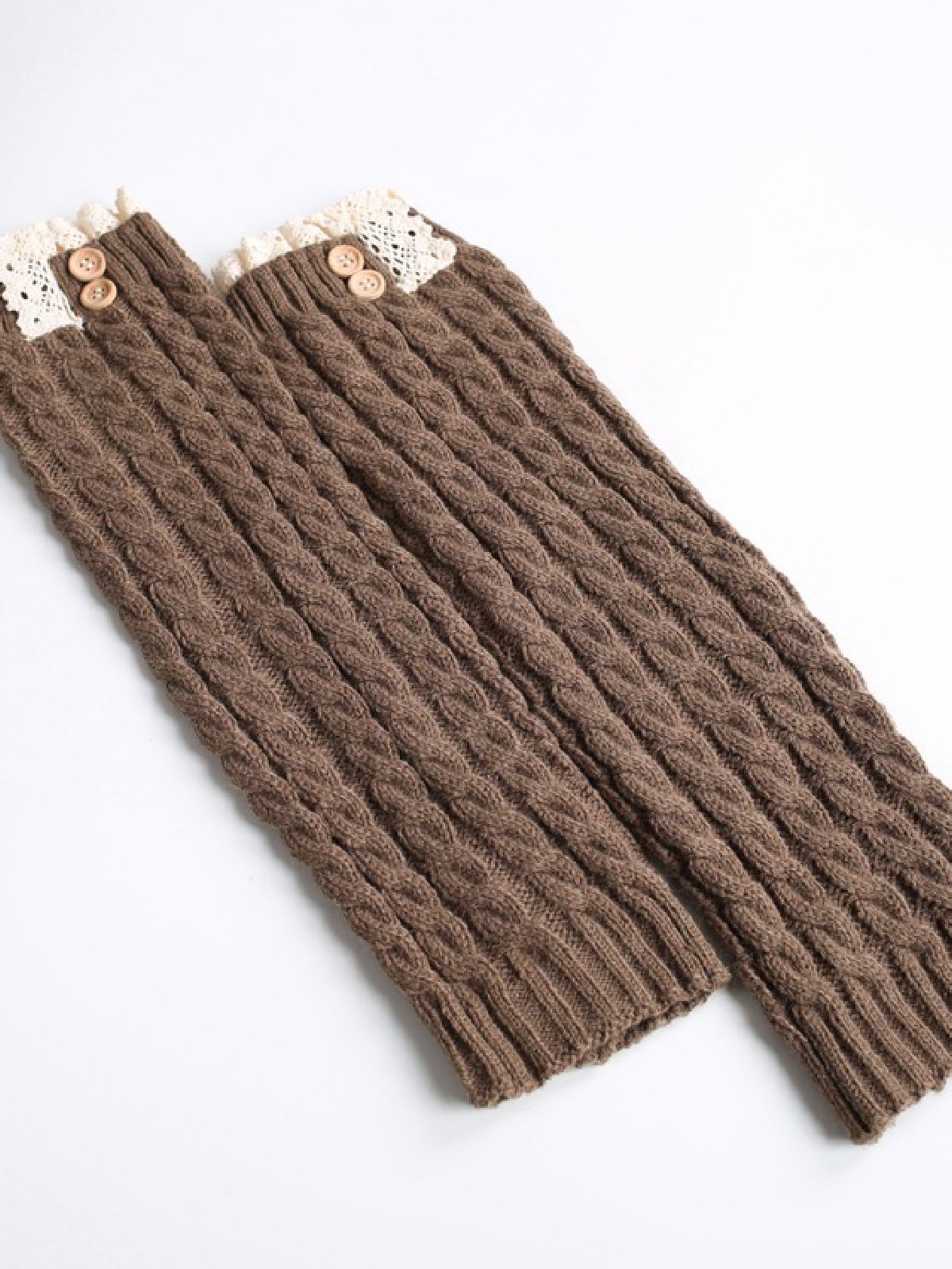 Casual Warm Plain Lace Knee-Socks