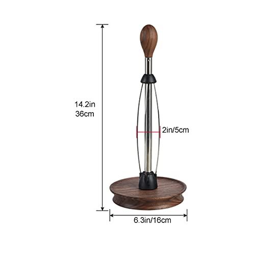 Wooden Paper Towel Holder Countertop Vertical Tissue Holder Rack